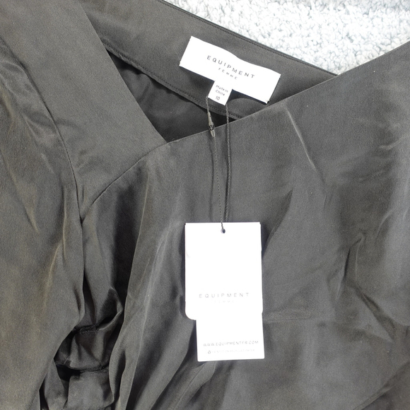 Women's Equipment Annalise Midi Asymmetry Silk Dress Size 10 NWT $550 - Picture 9 of 12